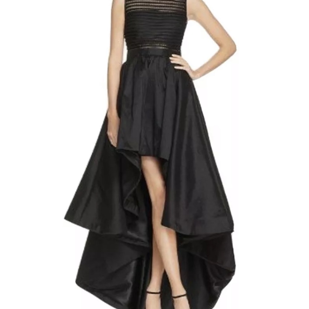 Elegant Black High Low Dress